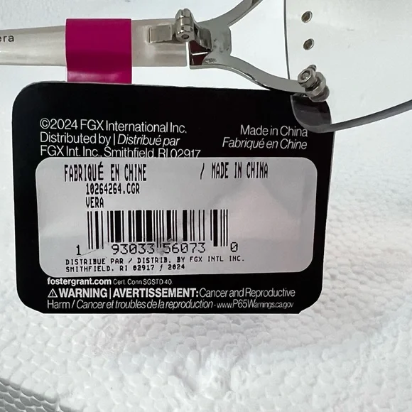 Foster Grant Women's Rimless Sunglasses in Silver and Clear - Picture 7 of 9